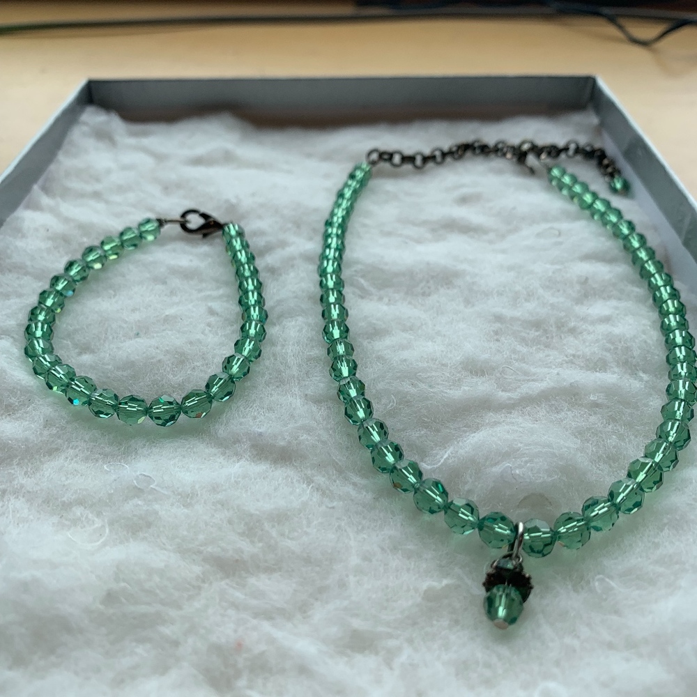 Crystal Necklace and Bracelet